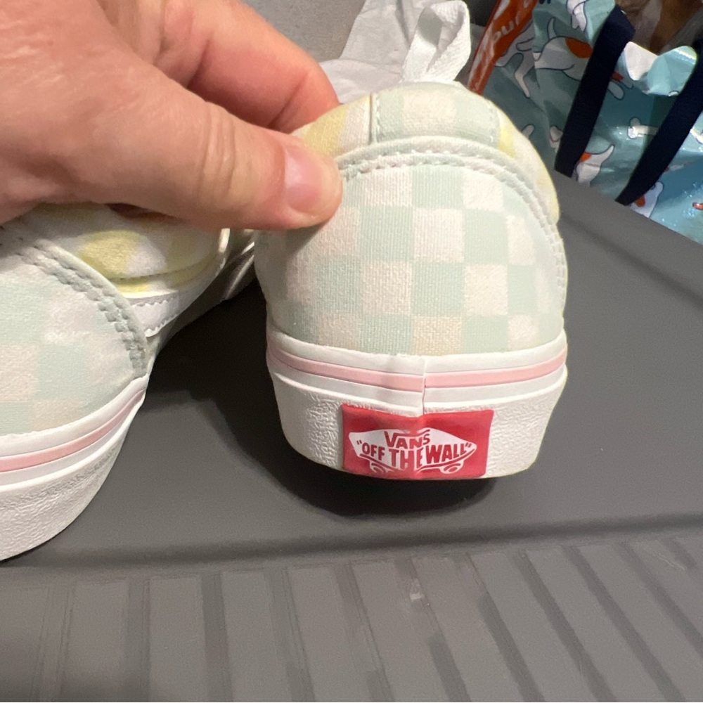 Vans Off The Wall Ward Multi/white Ckrbrd Missy`s Skate Sneakers Sz 4 Pastel - Picture 7 of 8
